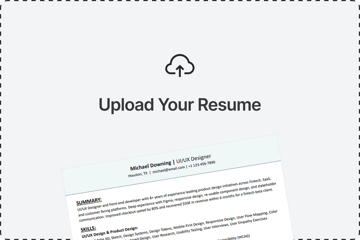 Upload your resume once
